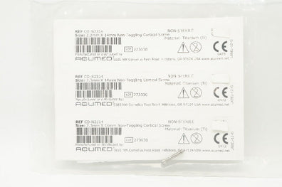 Acumed CO-N2314 Congruent Plate System 2.3mm x 14mm Non-Toggling Cortical Screw